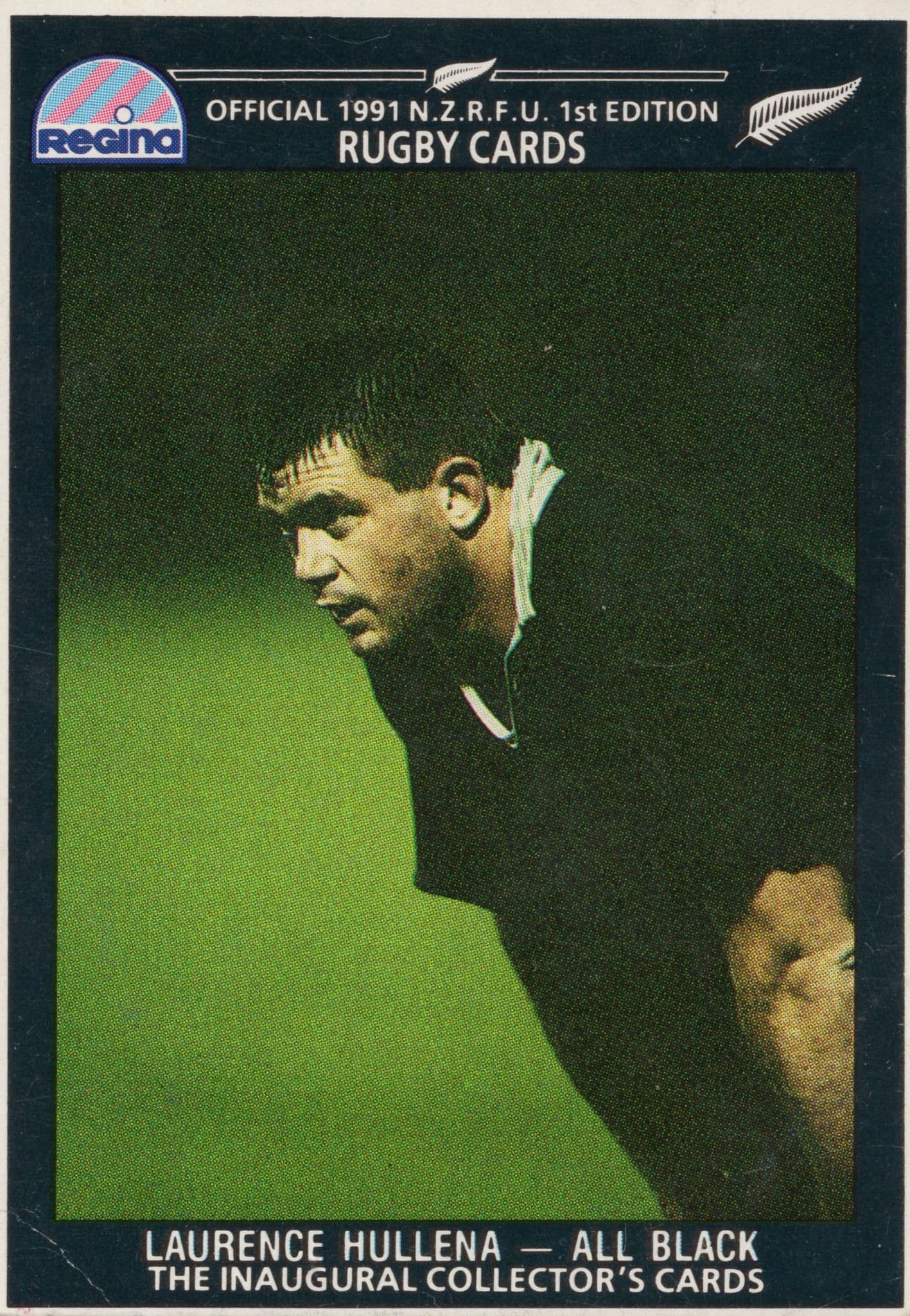 Laurence Hullena 1991 New Zealand Hand Signed Rugby Card Photo
