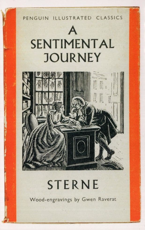 Laurence Sterne A Sentimental Journey 1938 Book Postcard