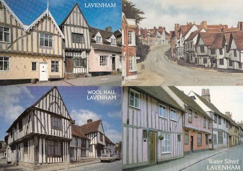 Lavenham Suffolk Painting Period Cottages 8x Postcard s