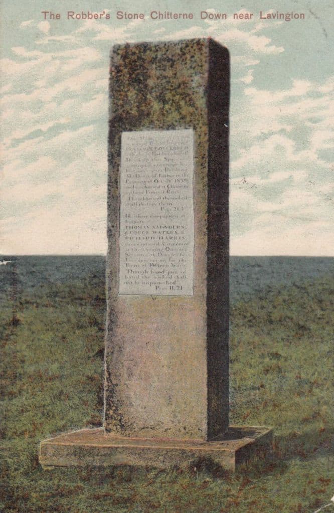 Lavington Highway Robbers Stone Lincolnshire Antique Postcard