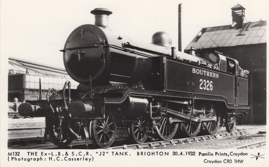 LB&SCR 12 Tank Train 2326 Brighton Railway Station Postcard