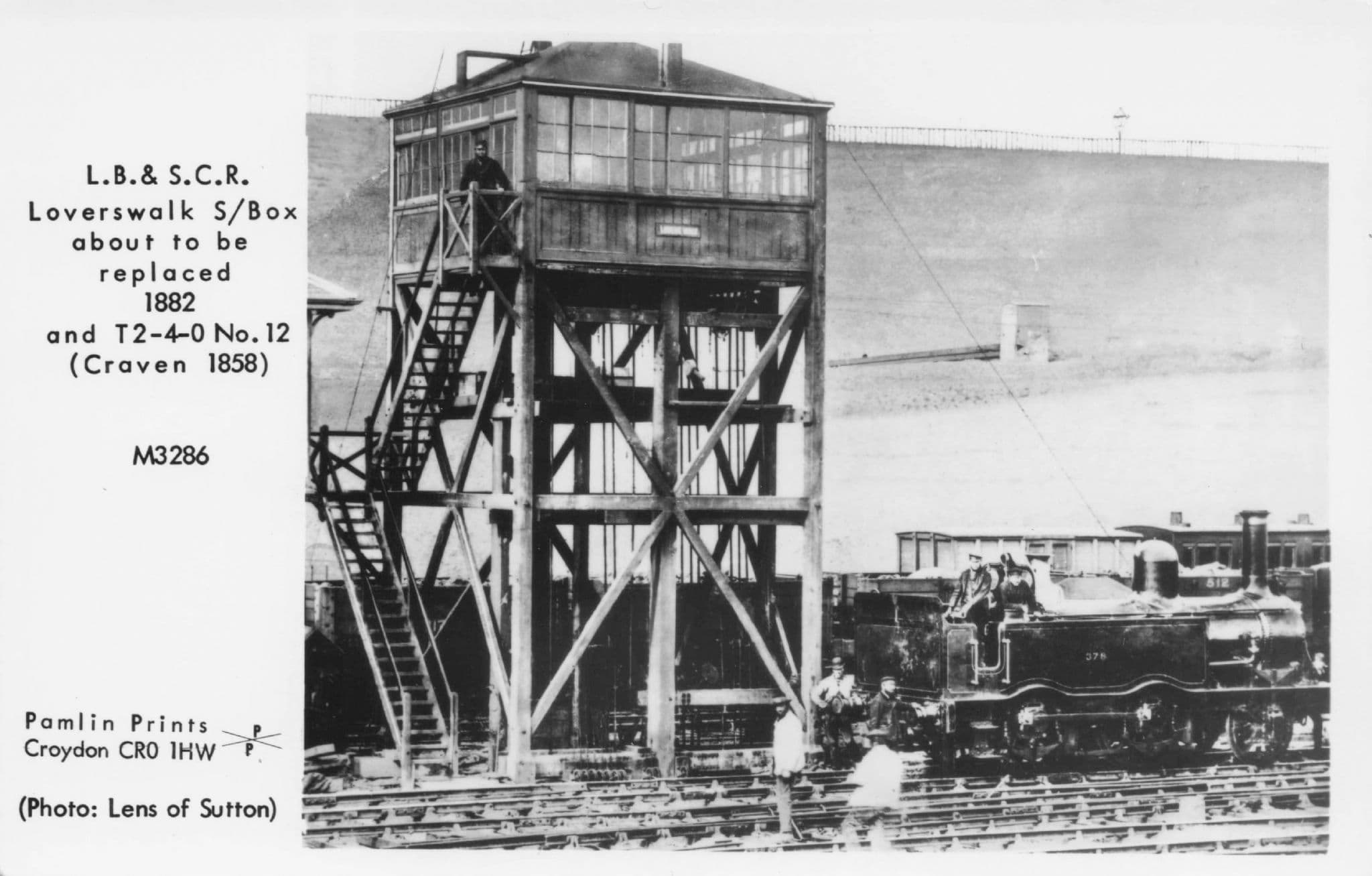 LB&SCR Loverswalk Victorian Signal Train Station Box Pamlin Prints Railway RPC Postcard