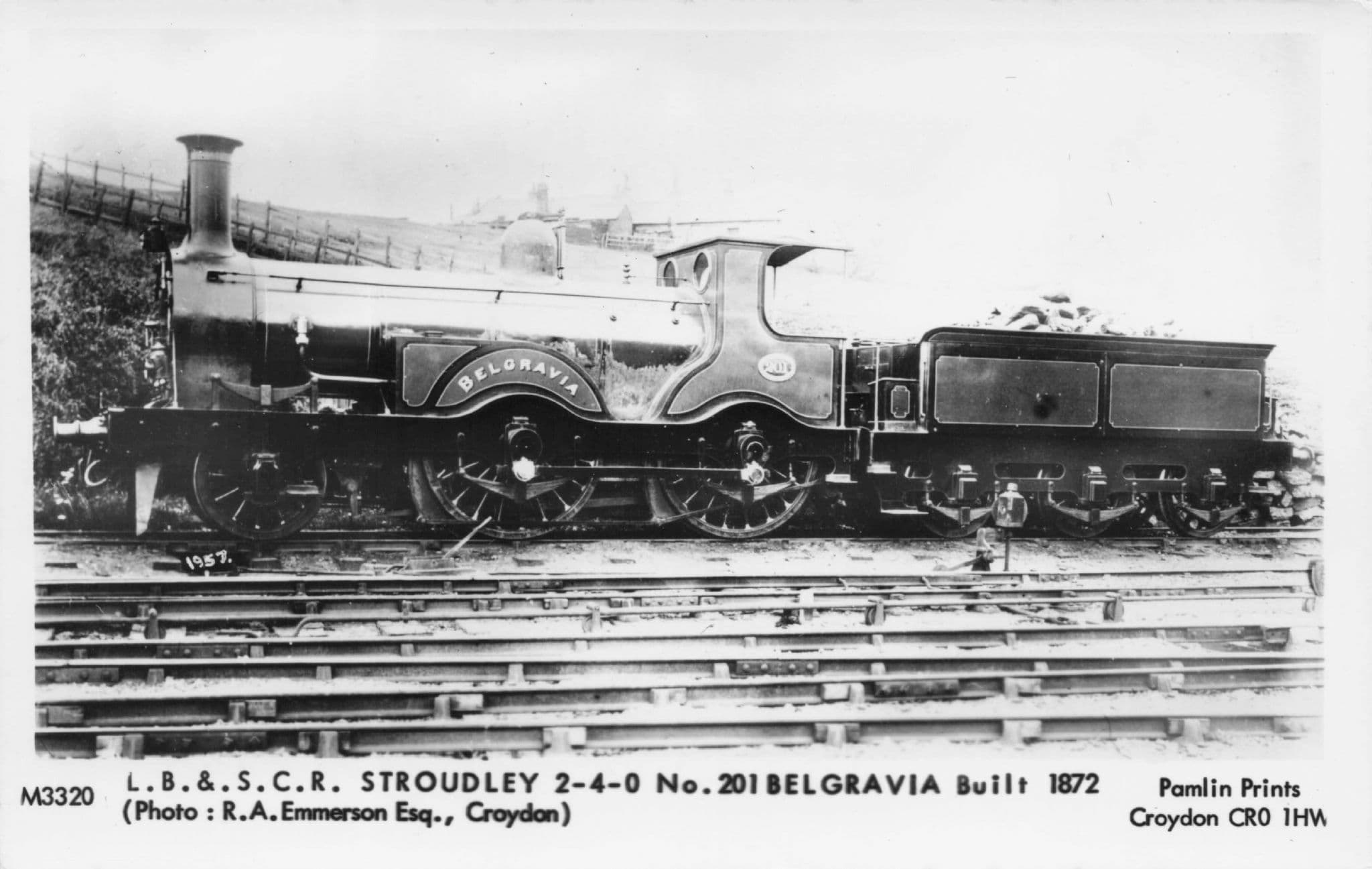 LB & SCR Stroudley Victorian Old Train Belgravia Pamlin Prints RPC Railway Postcard