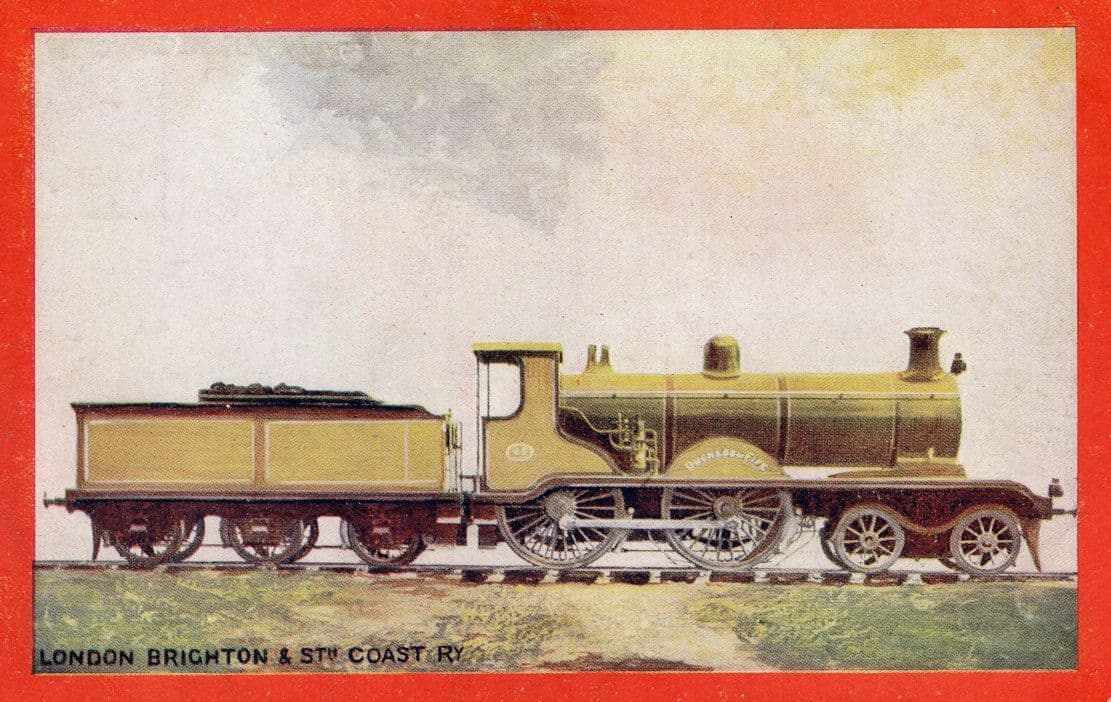 LBSC London Brighton & South Coast Railway 4-4-0 Train Wrench Series Postcard