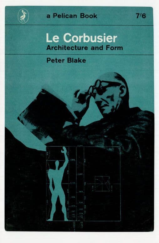Le Corbusier Peter Blake Architecture  First Edition 1963 Book Postcard