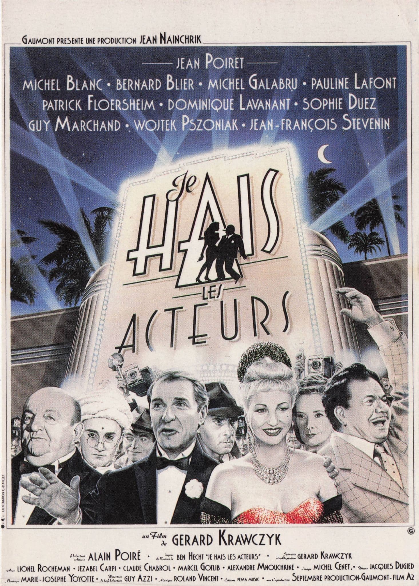 Le Hais Les Acteurs Gerard Krawczyk WW2 Hollywood Film Poster Postcard