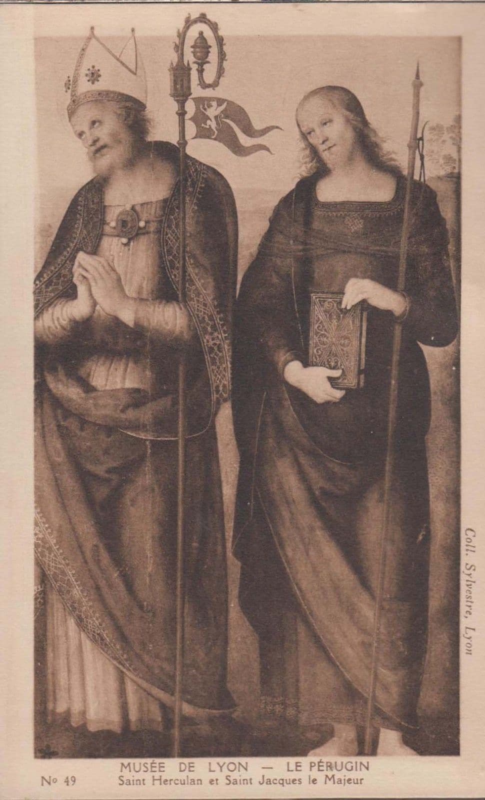 Le Perugin Saint Jacques Le Majeur Museum De Lyon Painting Rare Antique Postcard