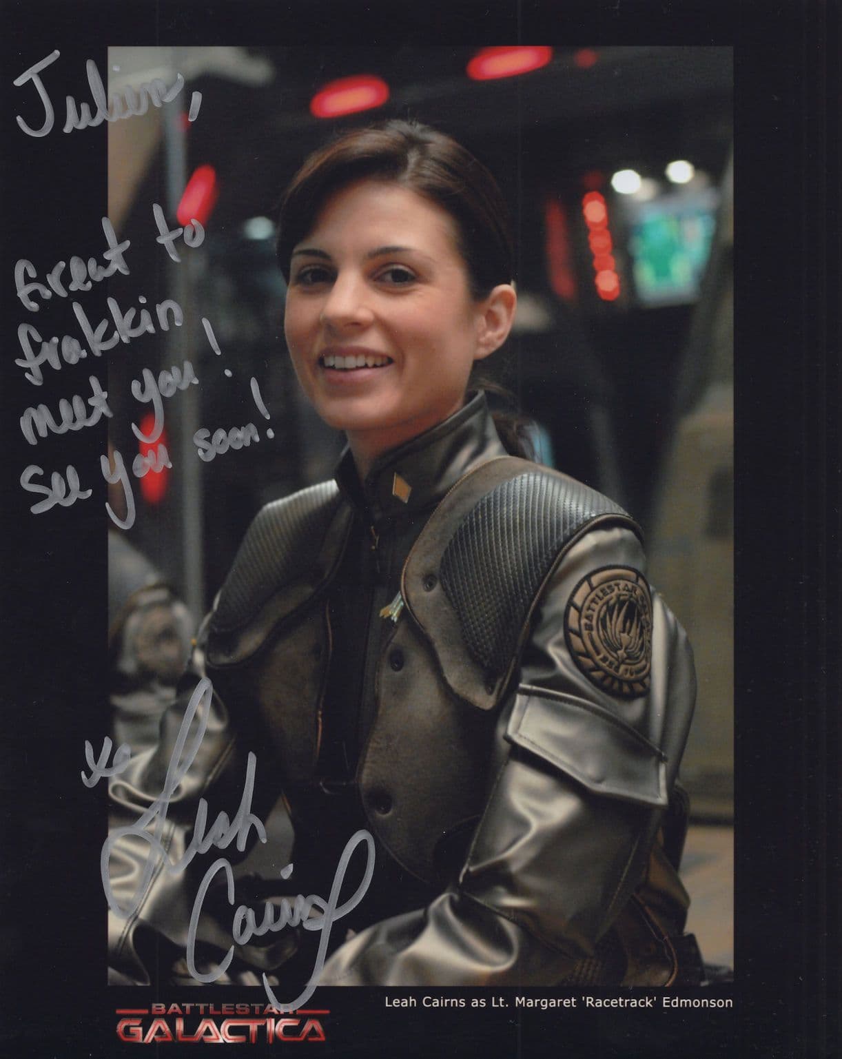 Leah Cairns Battlestar Galactica 10x8 Hand Signed Photo