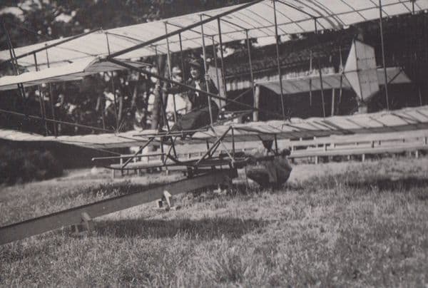 Learning Fly 1910 Lane Glider Brooklands Museum Members Hill Aviation Postcard