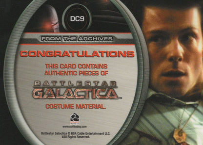 Lee Adama Dual RARE 2x Real Costume Cloth DC9 Battlestar Galactica