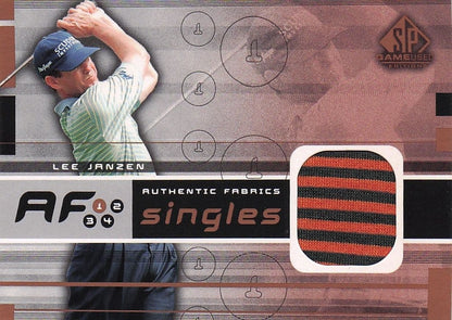 Lee Janzen Authentic Fabrics Singles 2003 Golf Upper Deck Worn Shirt Card