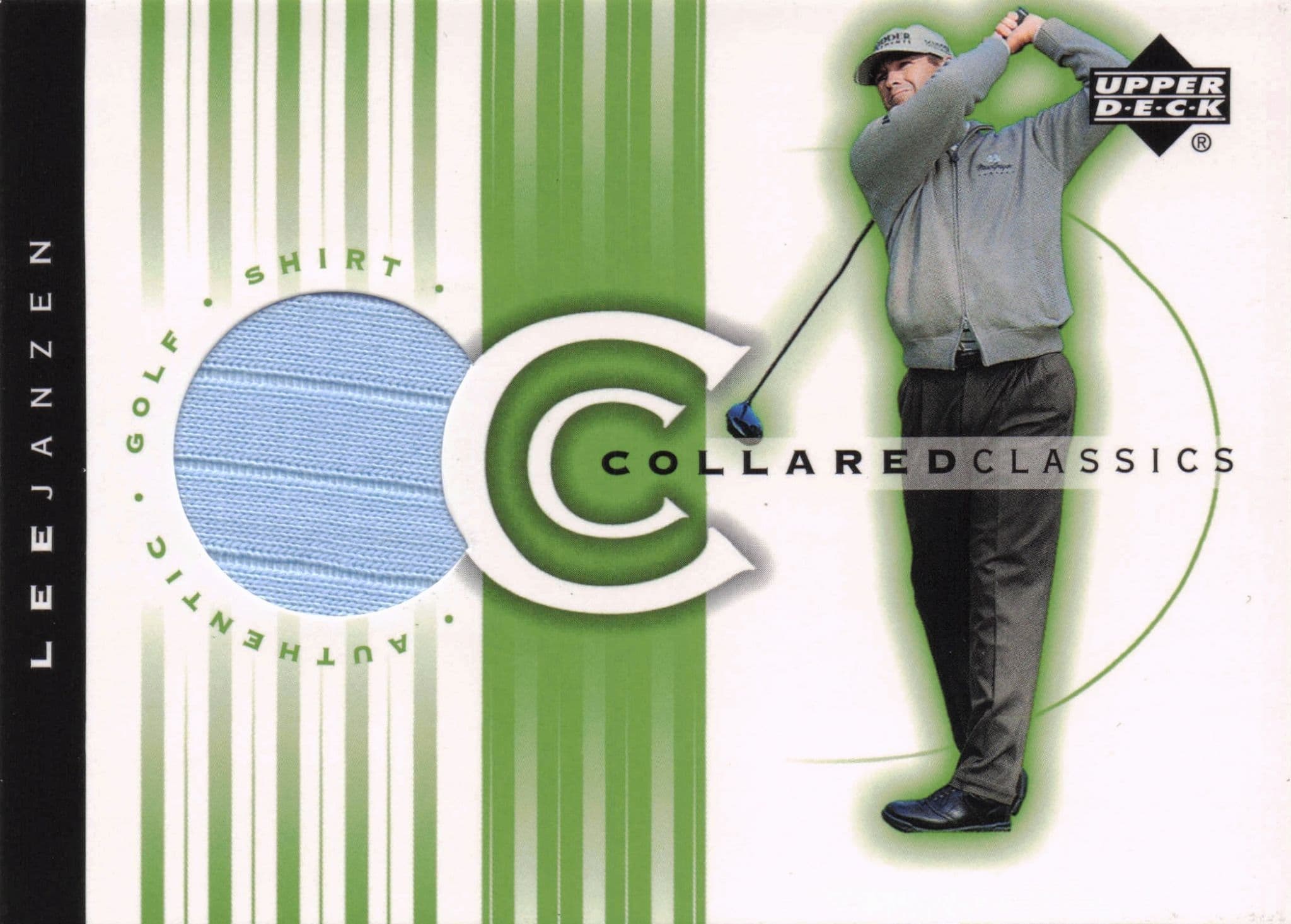 Lee Janzen Collared Classics Golf Shirt Relic Upper Deck 2003 Card