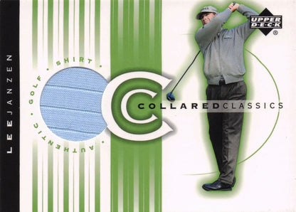 Lee Janzen Collared Classics Golf Shirt Relic Upper Deck 2003 Card