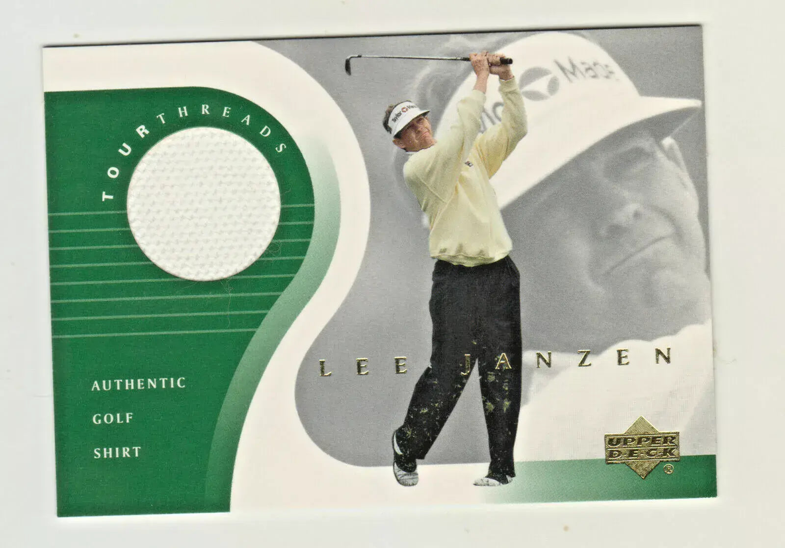 Lee Janzen Original Worn Shirt Golf Tour Rare Limited Threads Card