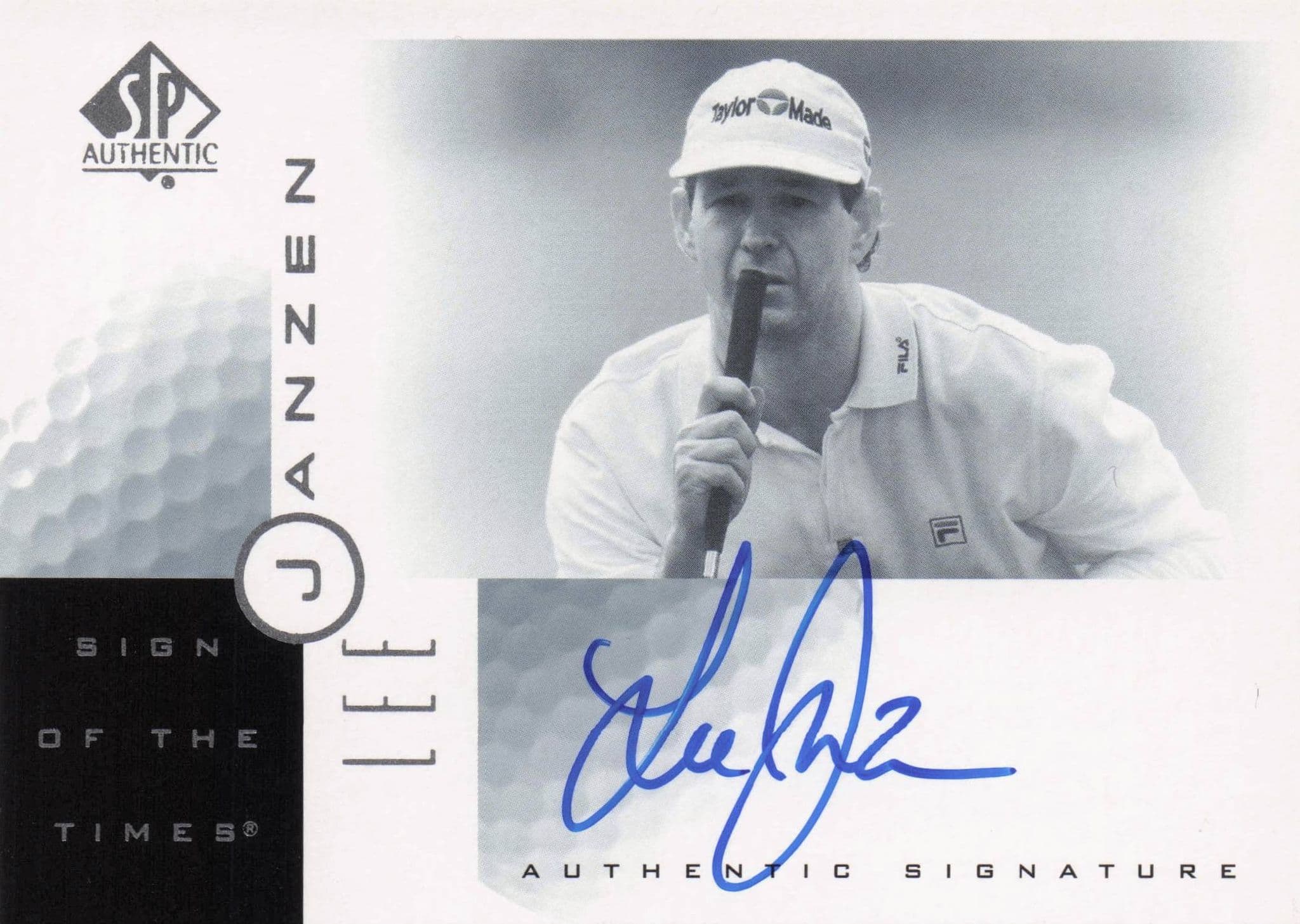 Lee Janzen Sign Of The Times Hand Signed 2001 SP Golf Autograph Card