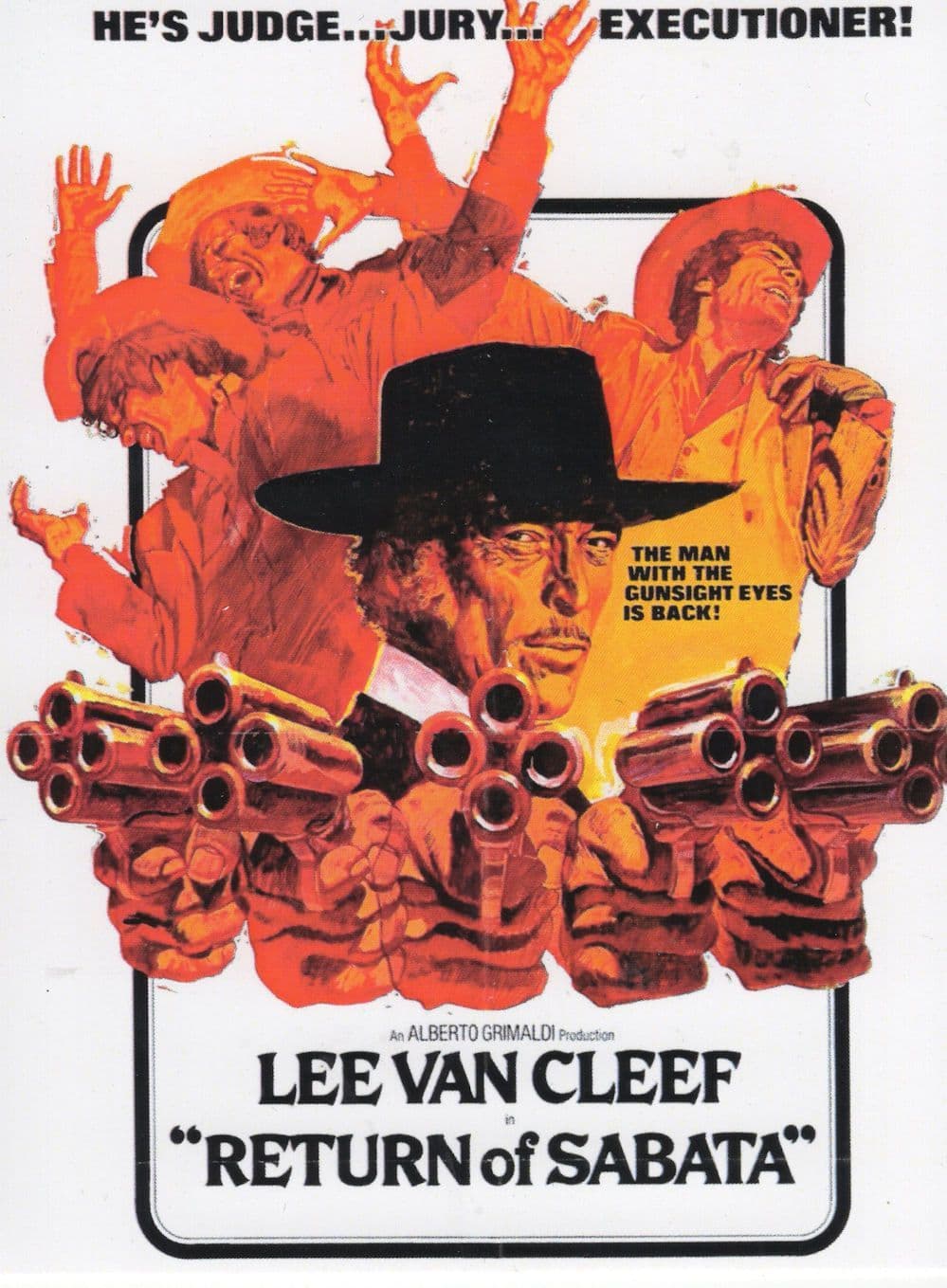 Lee Van Cleef Return Of Sabata Western Film Poster Repro Postcard