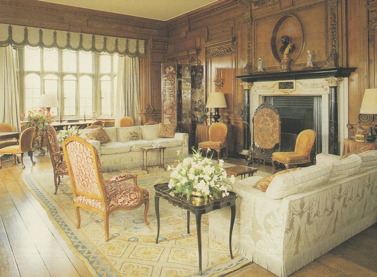 Leeds Castle Thorpe Hall Magnificent Furniture Postcard