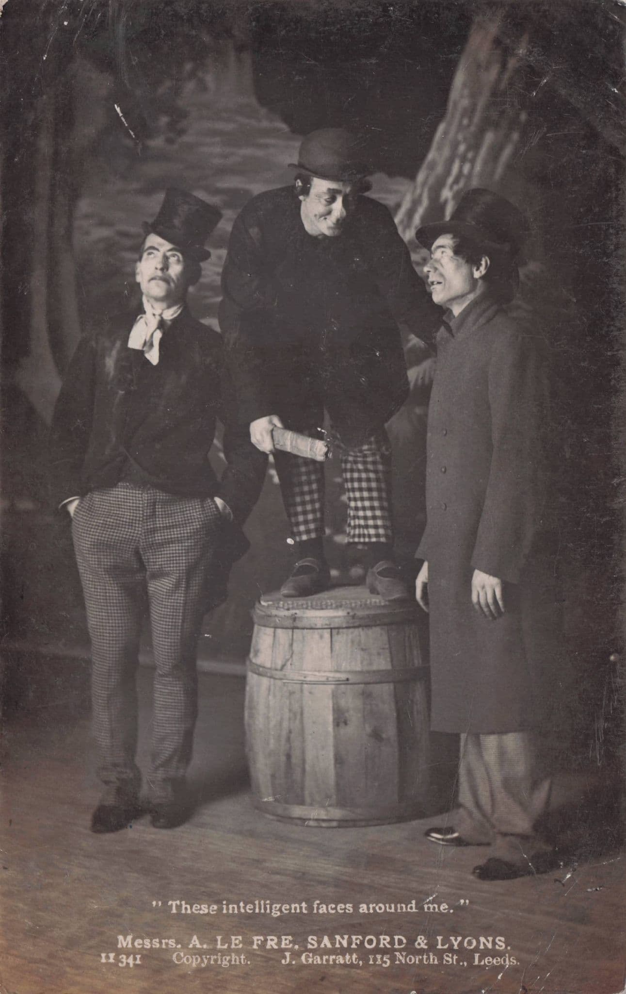 Leeds Empire Old Comedians Entertainers Postcard Please Read