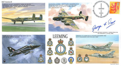 Leeming RAF Station George Dove WW2 10 Squadron Map LTD TO 100 Hand Signed FDC