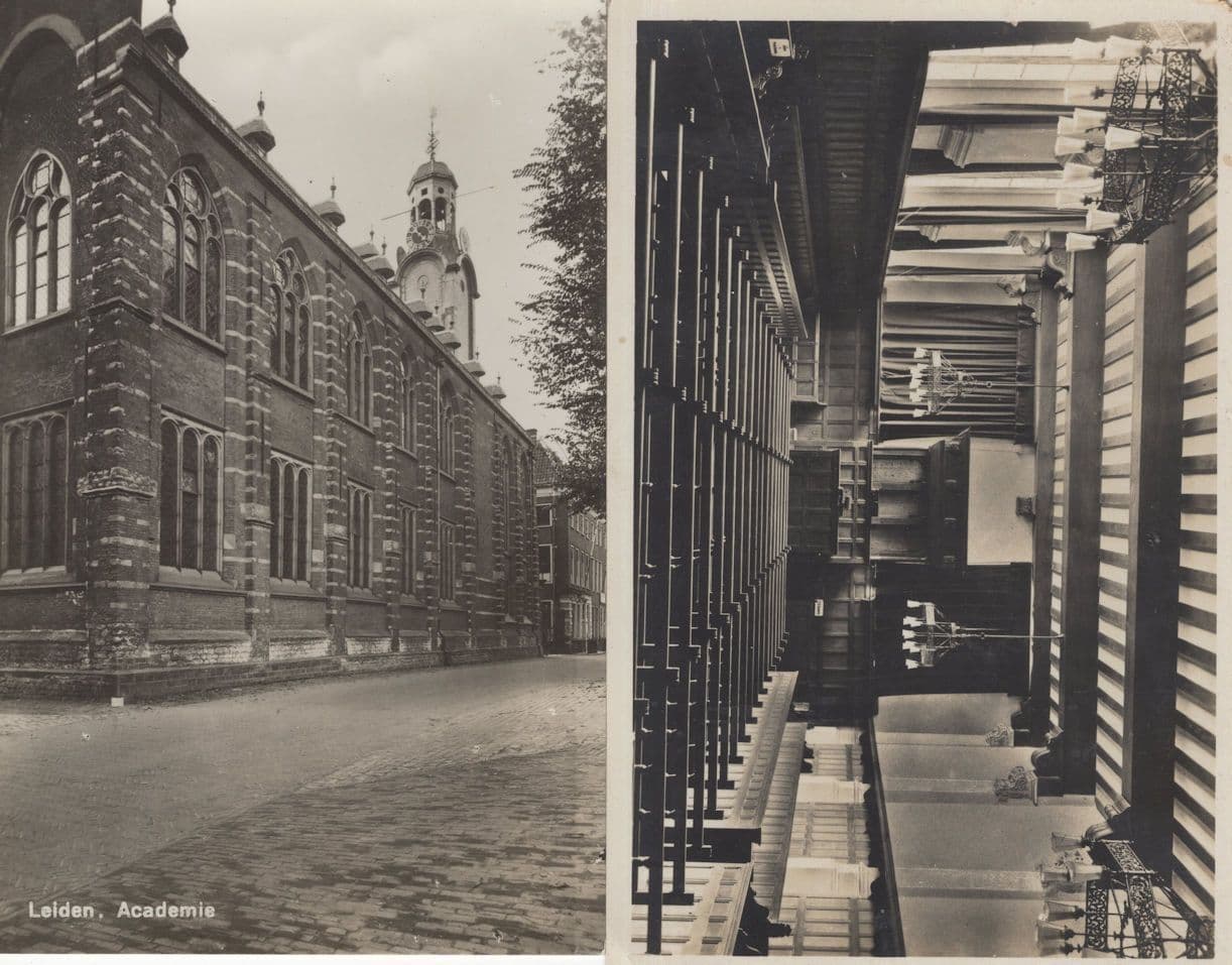 Leiden Academie 2x Old Dutch Postcard s