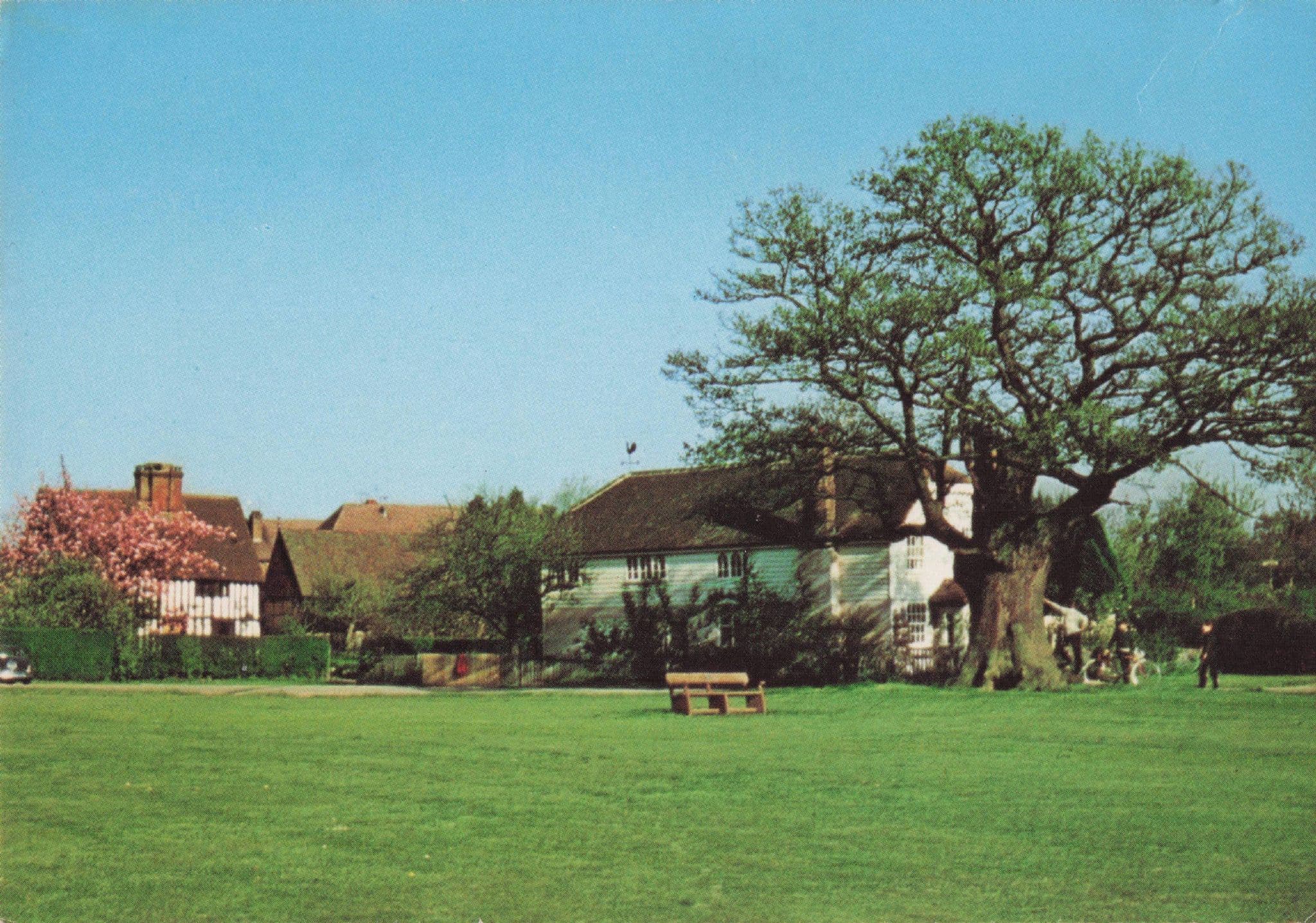 Leigh Village Green Kent Vintage Women's Institute Rare Photo Postcard
