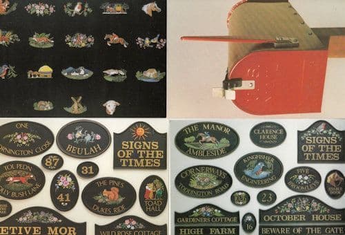 Leighton Buzzard House Signs Post Box 4x 1980s Advertising Postcard s