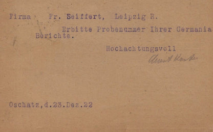 Leipzig Germany Mechanical Workshop Old Advertising Postcard