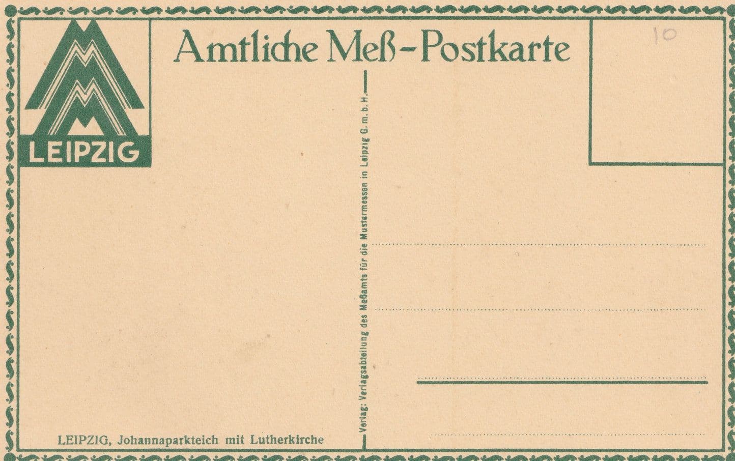 Leipzig Neues Rathaus Old German Postcard