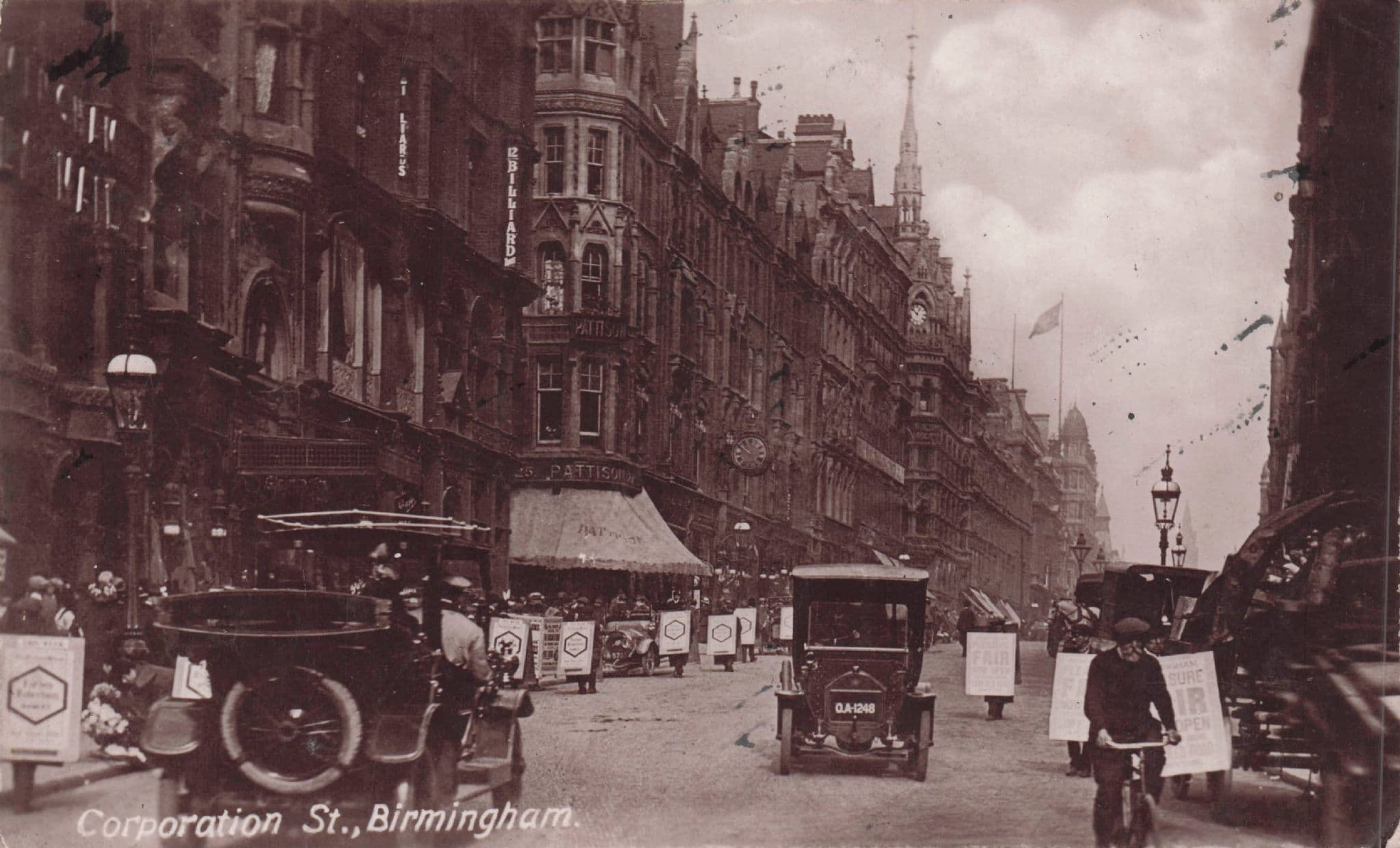 Leisure Fair Open Advertising Corporation Street Birmimgham Old WW1 Postcard