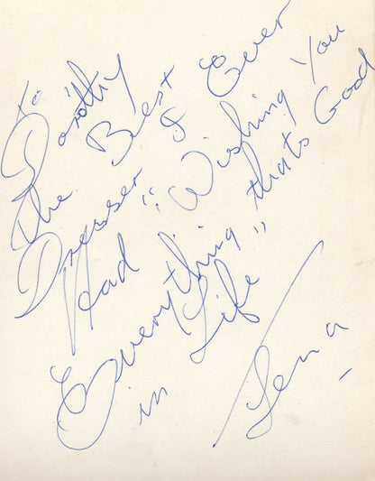 Lena Martell Hand Signed Photo With Long Reverse Message Letter Antique Ephemera