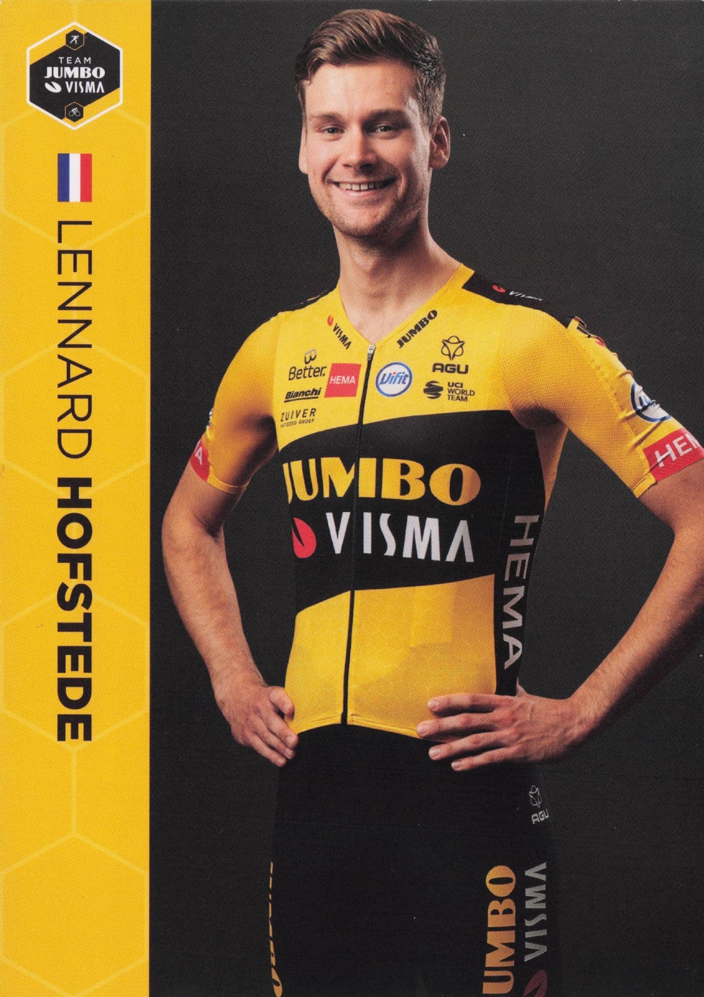 Lennard Hofstede Holland Champion Cyclist Dutch Team Jumbo Visma Postcard