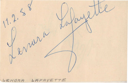 Lenora Lafayette Joao Gibin 2x Brazil USA Old Opera Autograph s