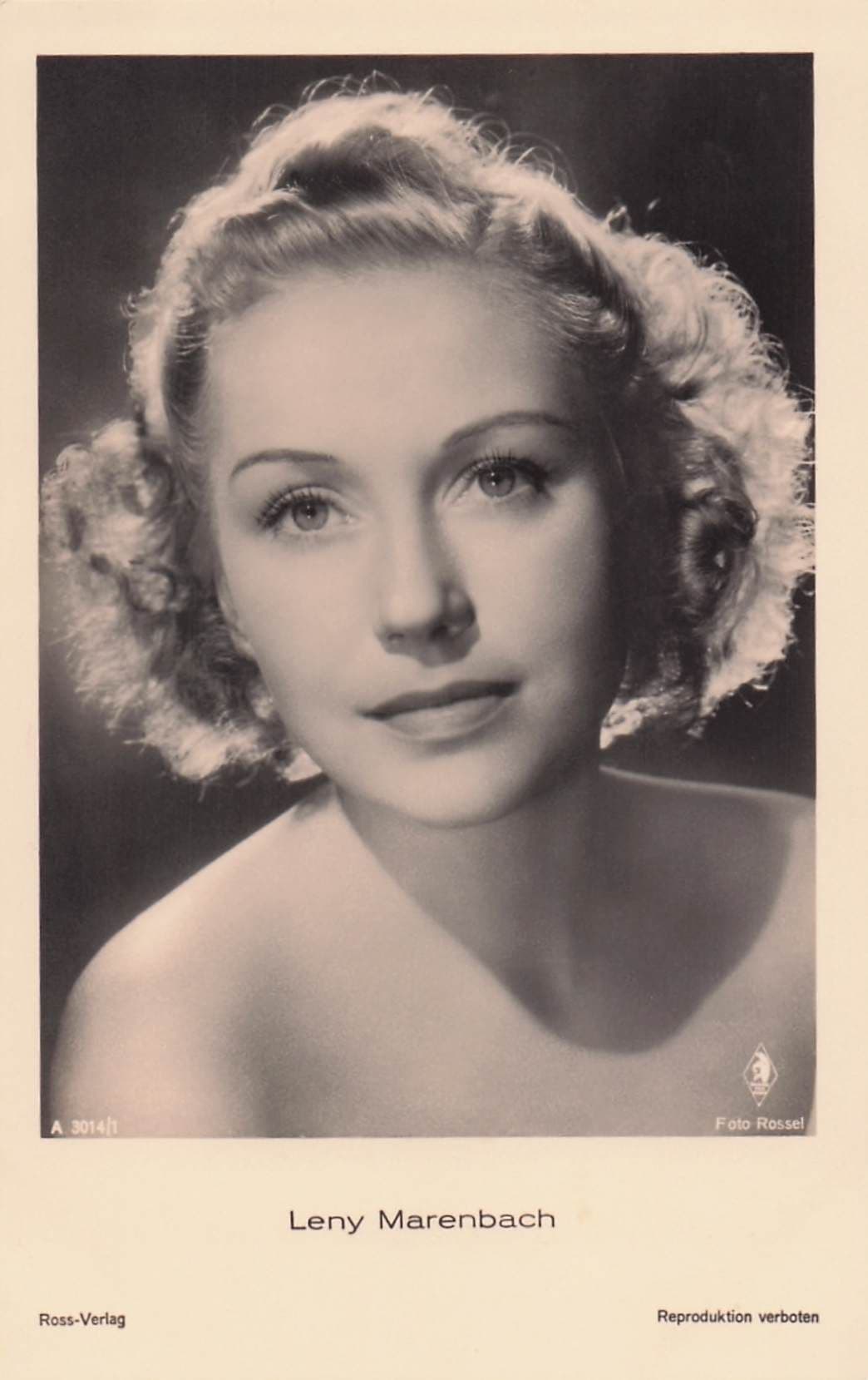 Leny Marenbach German Nazi DEFA Film Actress Old RPC Postcard