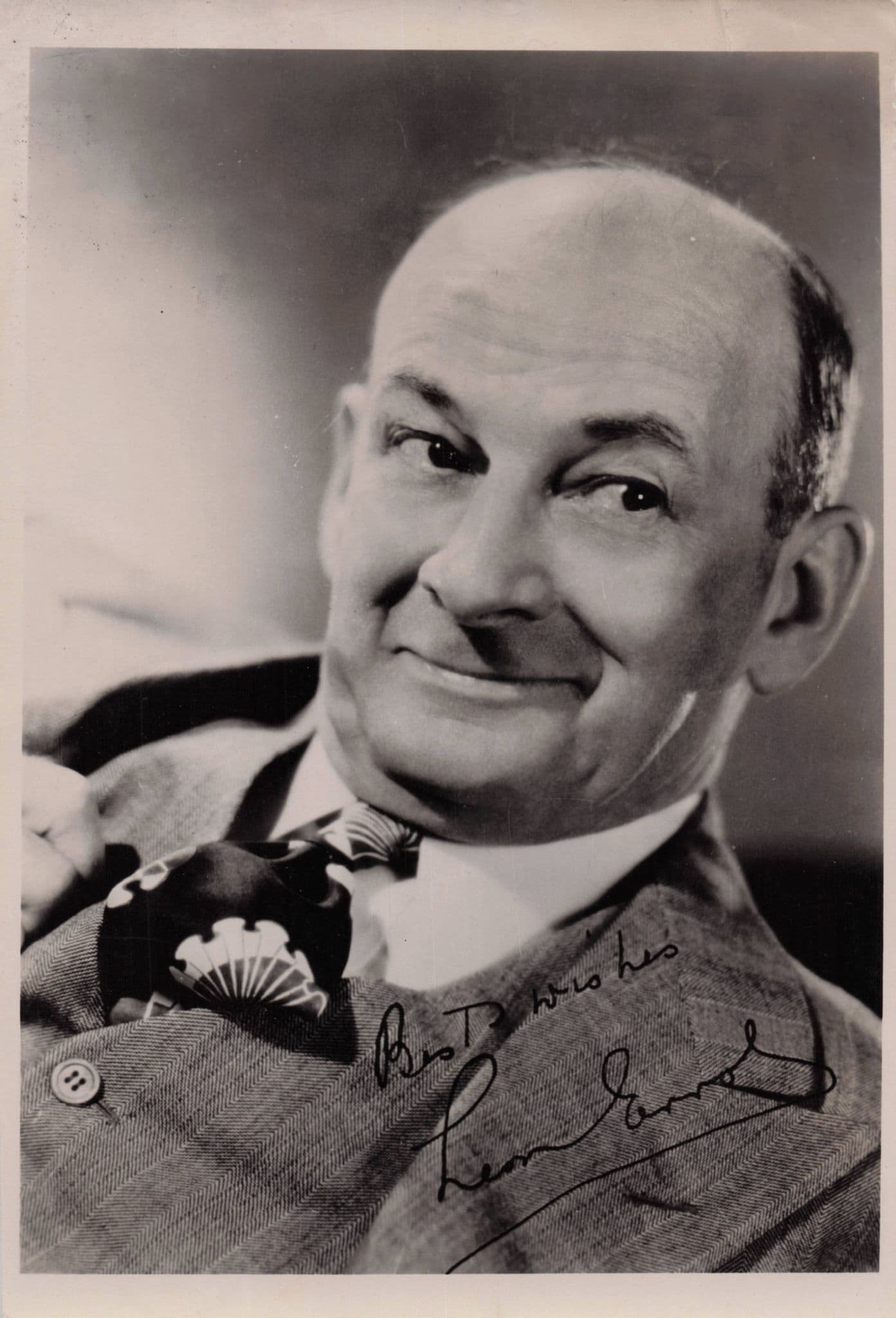 Leon Errol Historic Film Actor 7x5 Hand Signed Old Photo