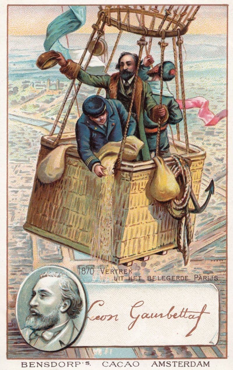 Leon Gambetta French Statesman Printed Signed Bendorps Postcard Antique Card