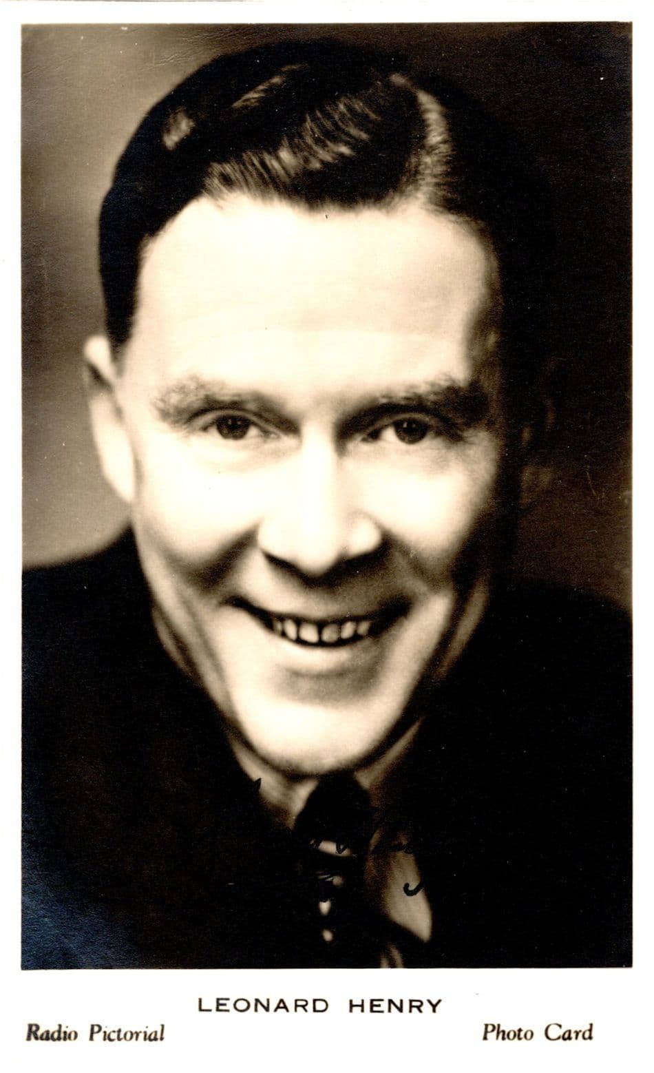 Leonard Henry Music Hall Singer Radio Pictorial Hand Signed Photo