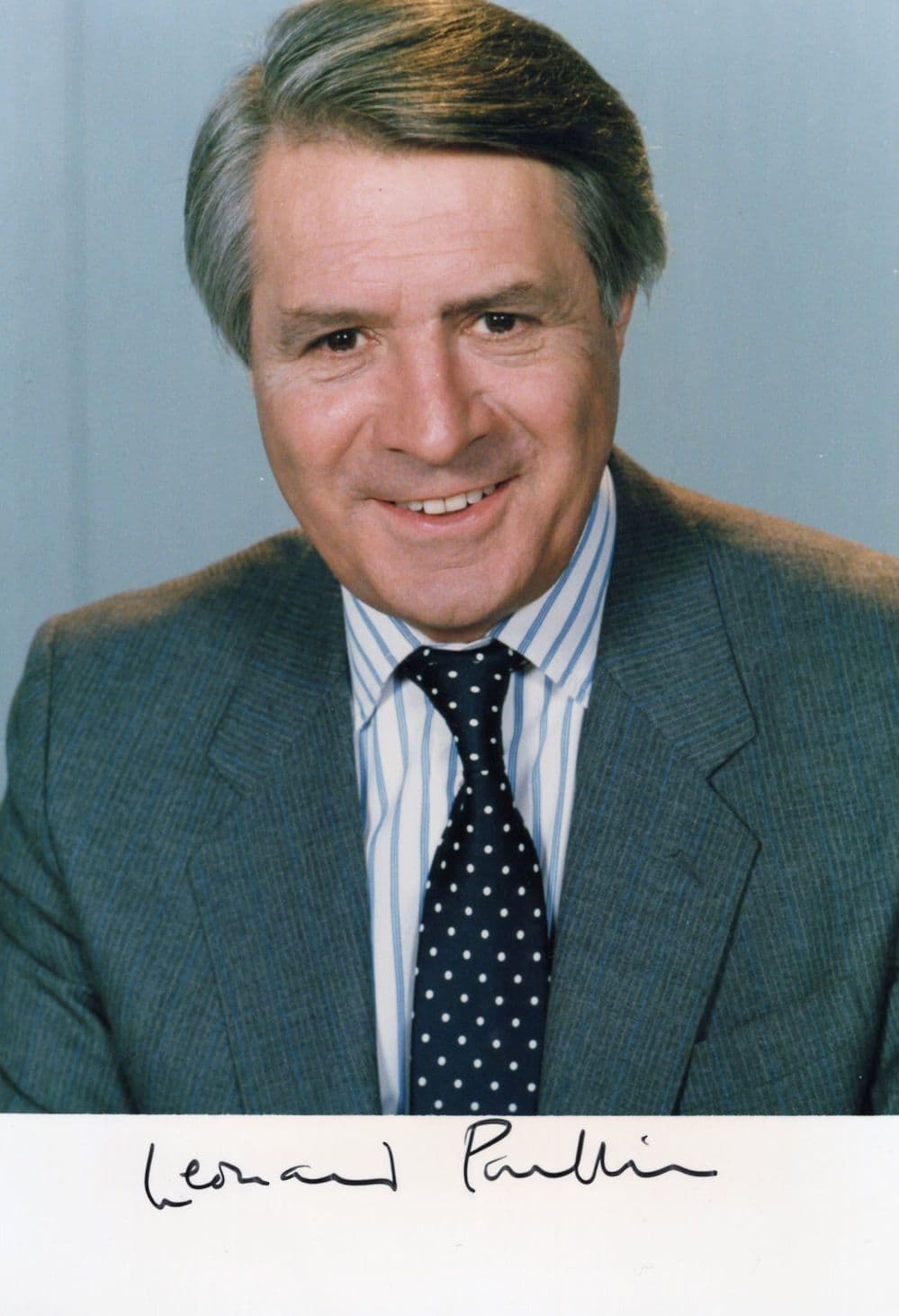 Leonard Parkin Panorama BBC News Reader Hand Signed Photo