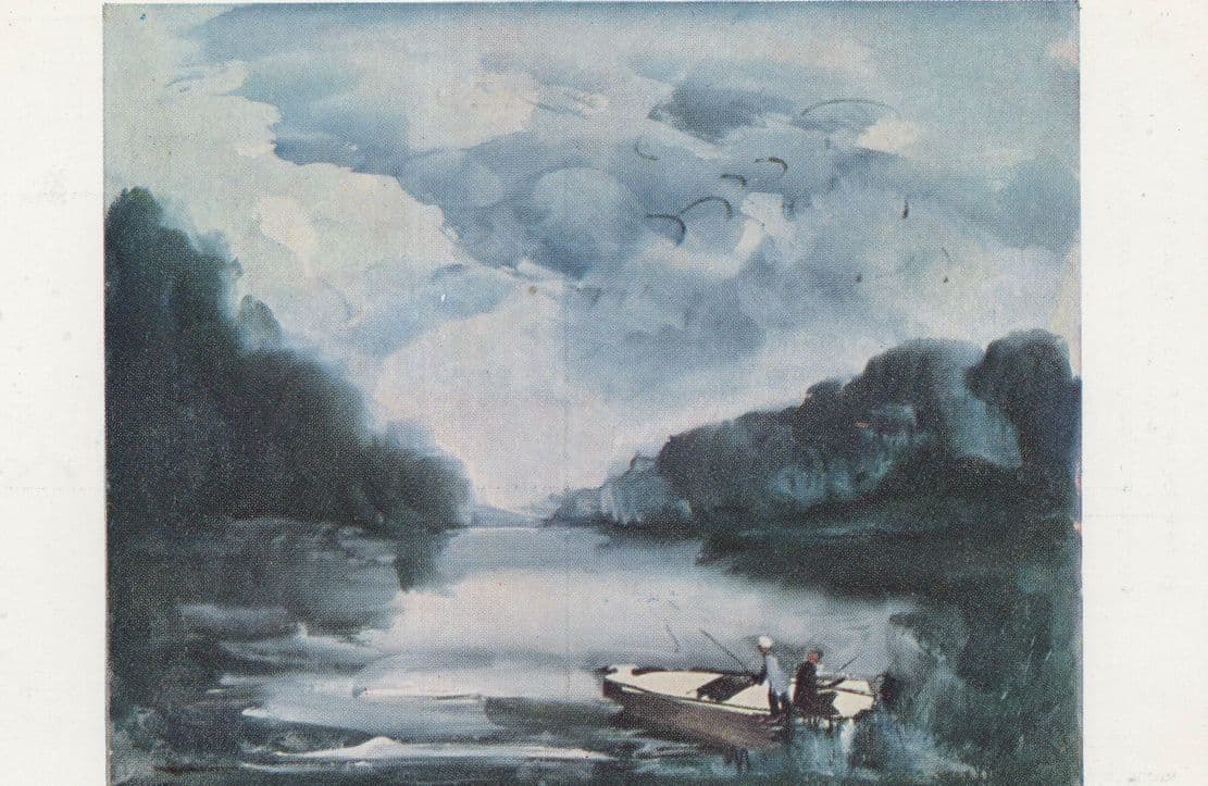 Les Pecheurs Maurice De Vlaminck Fishing Painting Postcard
