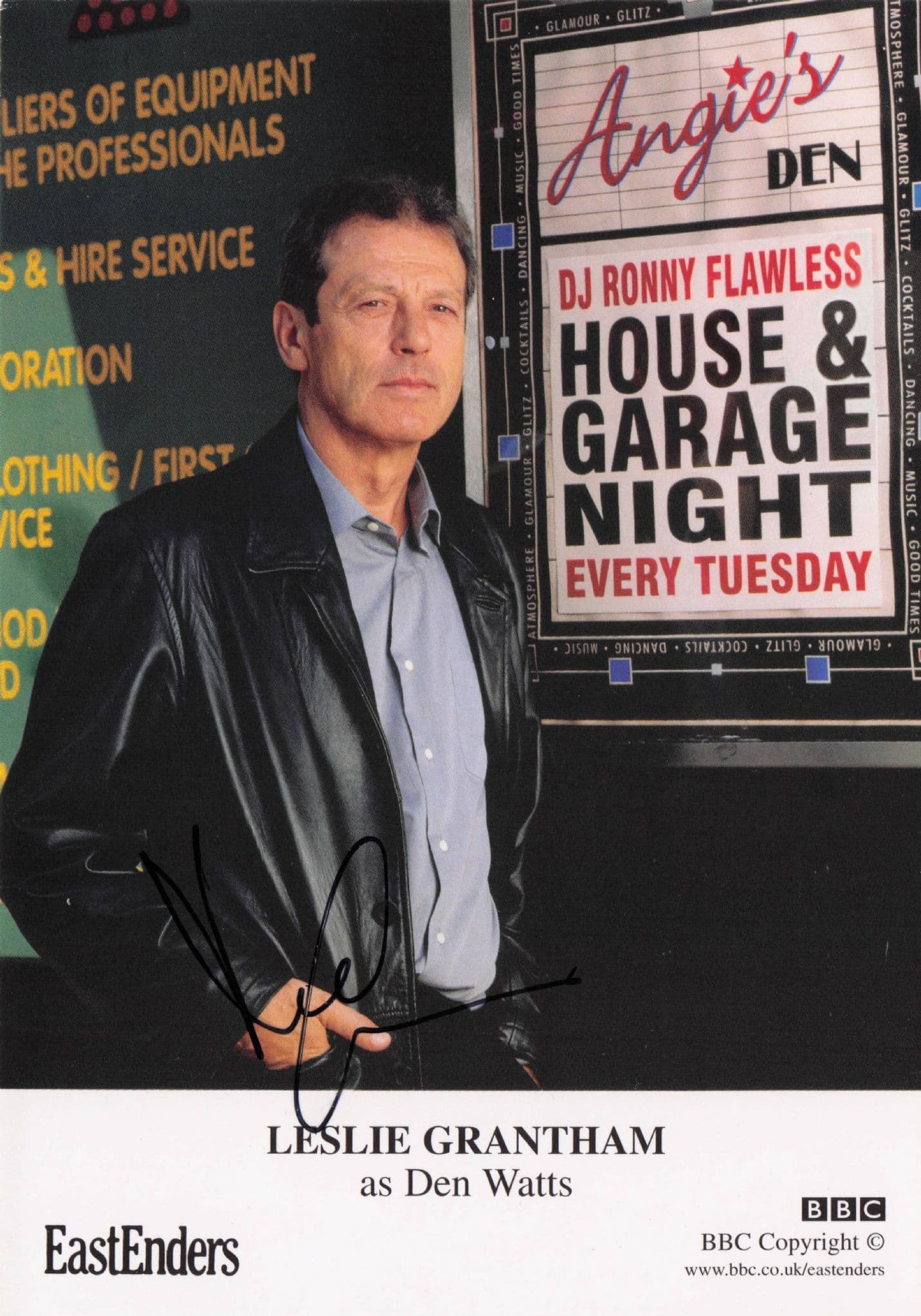 Leslie Grantham as Den Watts in BBC Eastenders Hand Signed Cast Photo