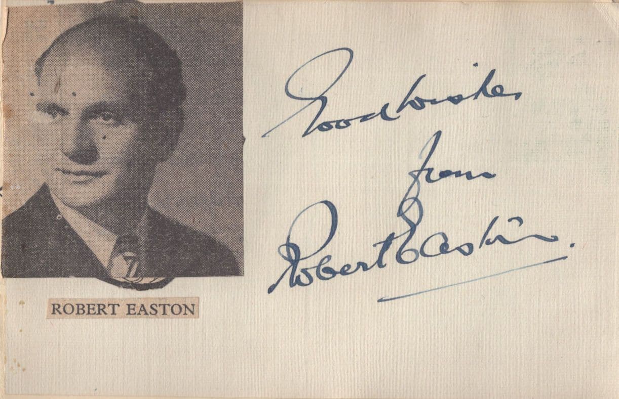 Leslie Woodgate WW2 Music Conductor Robert Easton 2x Autograph