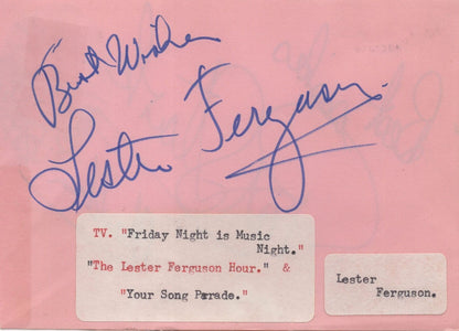 Lester Ferguson Pat Starke Aladdin 2x Hand Signed Autograph s