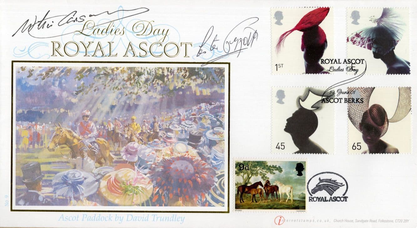 Lester Piggott & Willie Carson MULTI Hand Signed Royal Ascot Ladies Day FDC