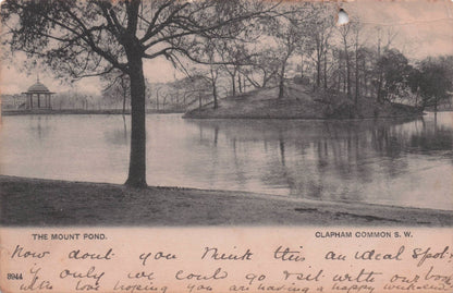 Let's Go To Clapham Common Pond 1903 London Old Postcard