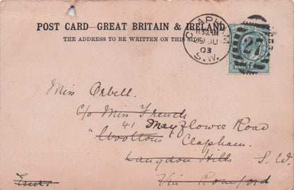 Let's Go To Clapham Common Pond 1903 London Old Postcard