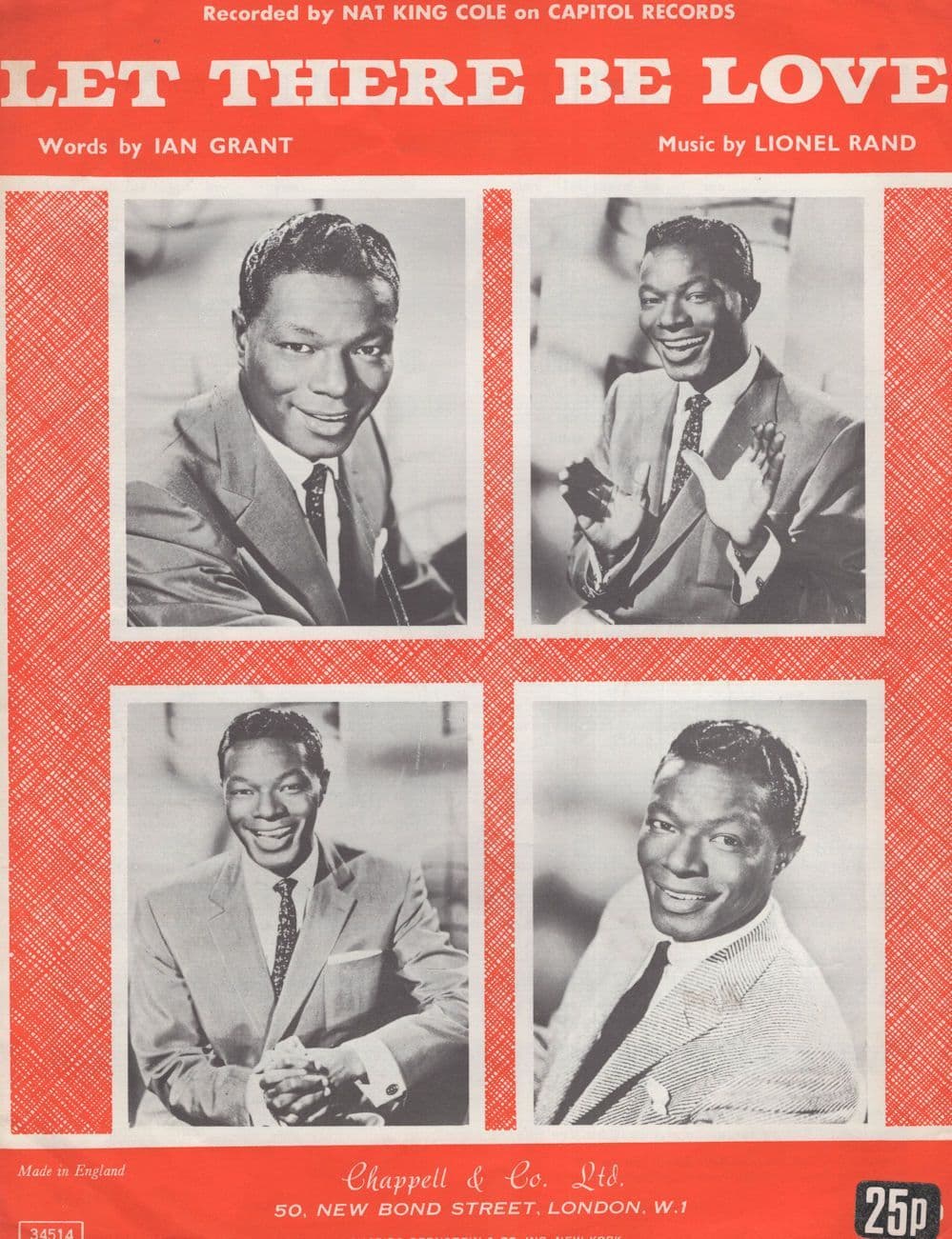 Let There Be Love Nat King Cole Sheet Music