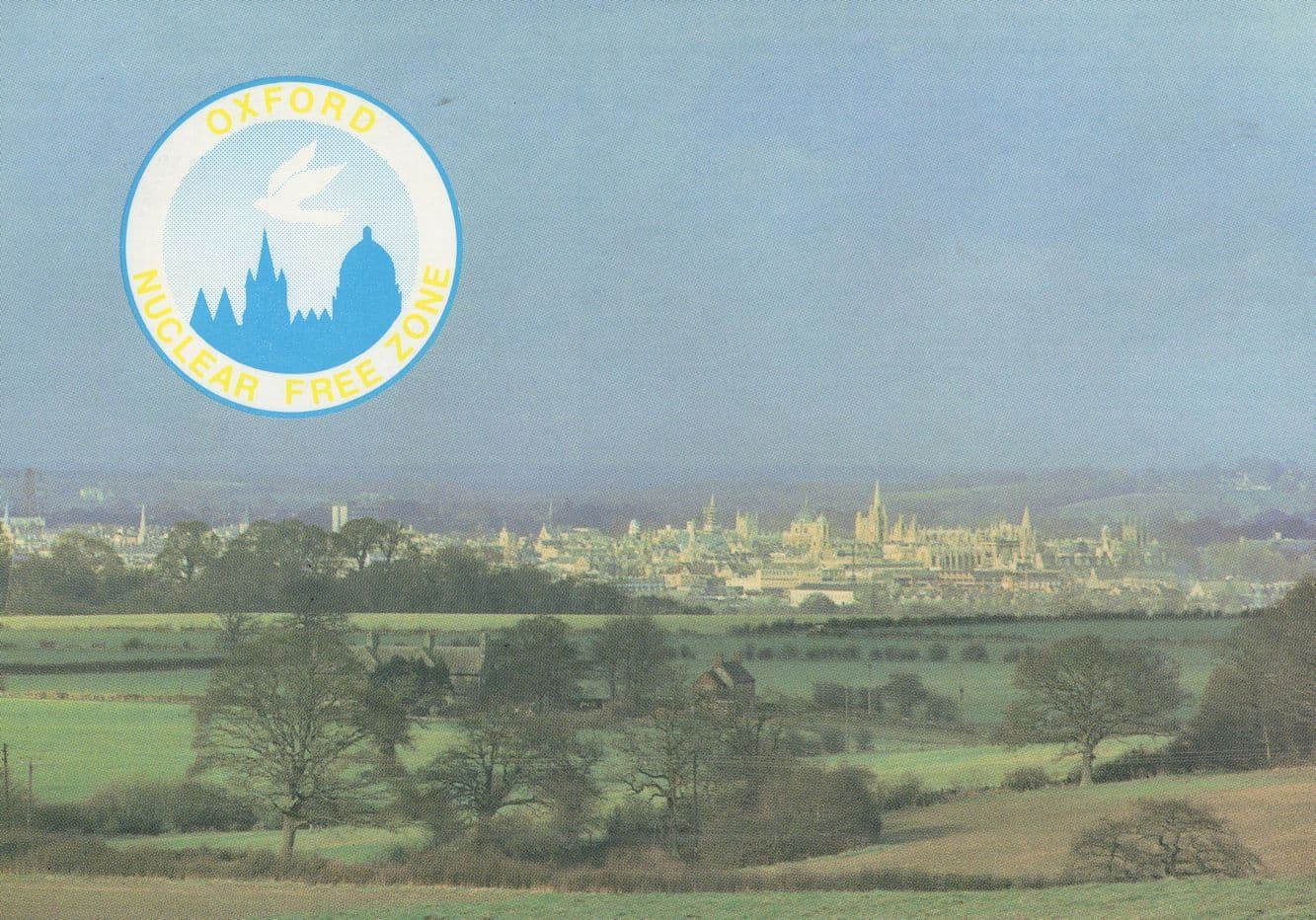 Lets Make Oxford City Nuclear Free 1980s Council Postcard