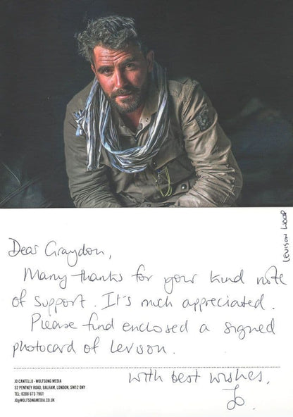 Levison Wood Army Explorer Book Author Hand Signed Photo & MORE
