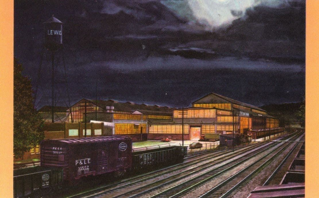 Lewis Foundry Machine Division Pittsburgh & Lake Erie Railroad Company USA Postcard