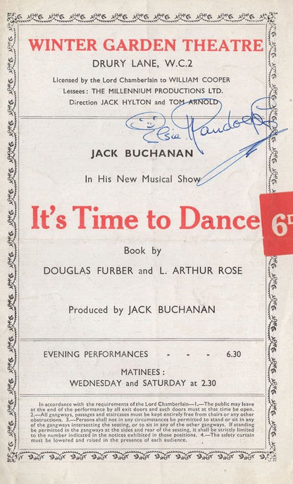 Lewisham Hippodrome Barry Sinclair Ivor Novello Hand Signed Programme