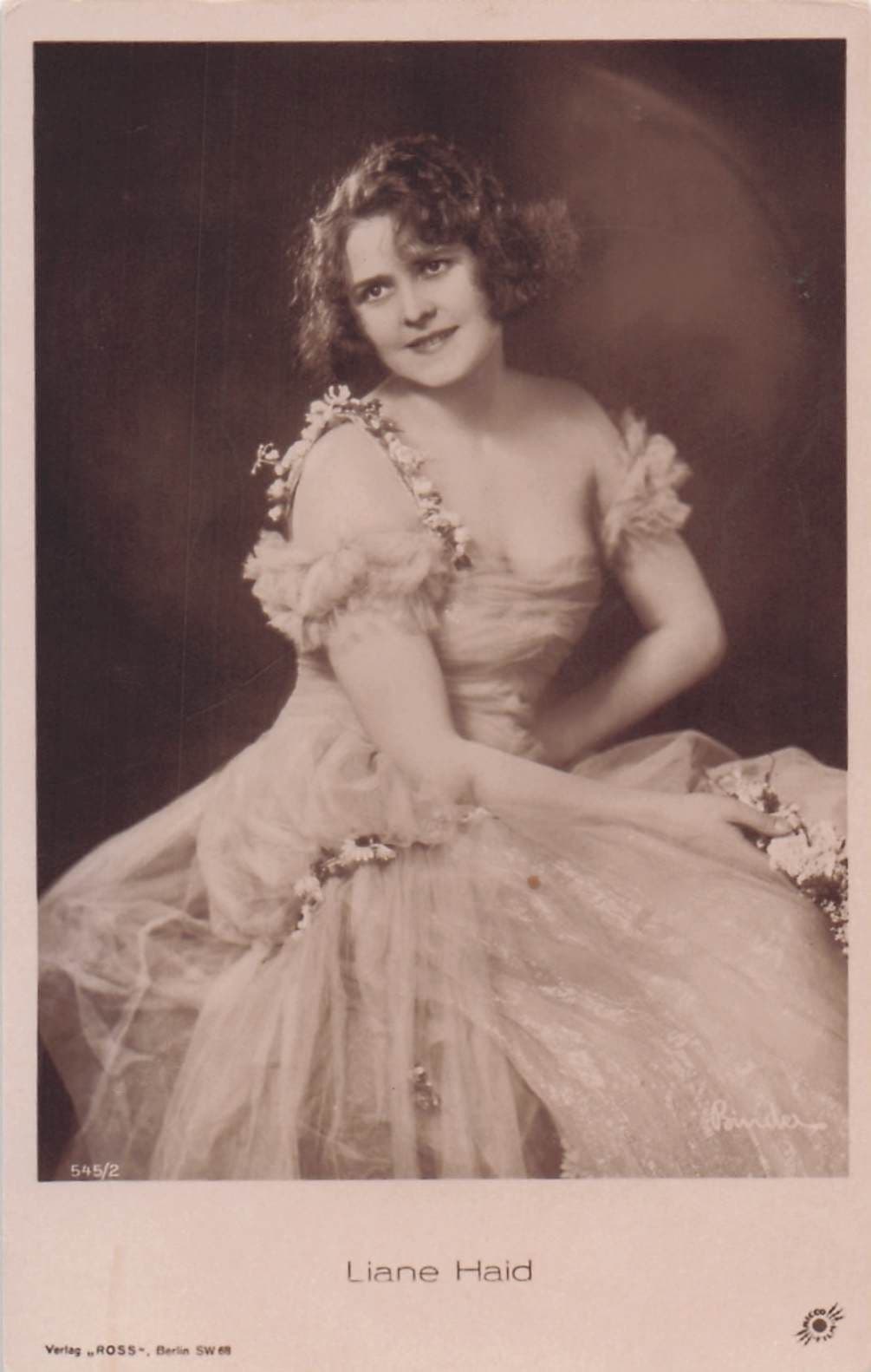 Liane Haid Austria Film Cinema Star Old Real Photo Postcard